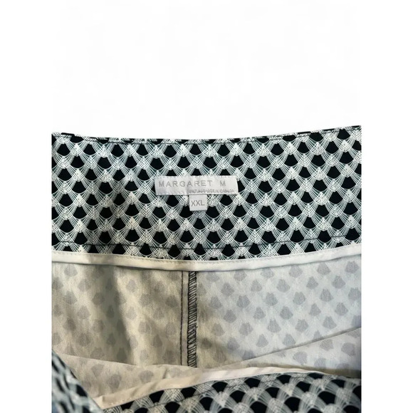 Margaret M Slimming Pencil Skirt Grey & White Patterned Stretch Pull On - Picture 2 of 7